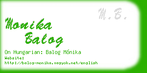 monika balog business card